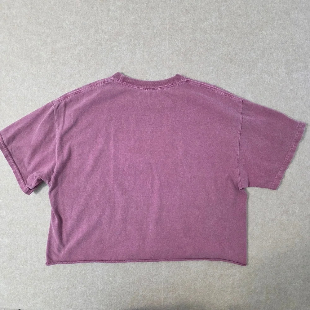 Womens Cropped Distressed Def Leppard Graphic Top Sz S/M Rock Festival T Shirt - Picture 4 of 7